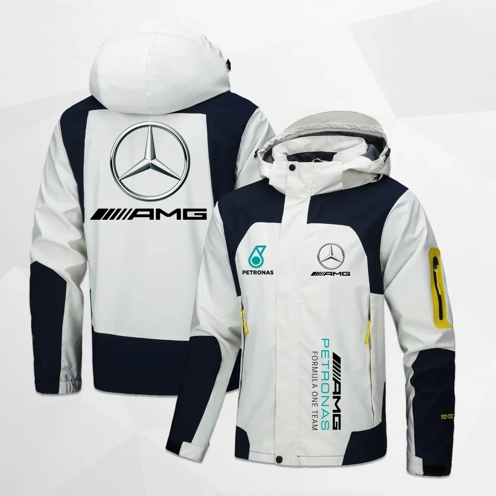 Chaquetas de Ciclismo de motocicleta Mercedes Benz para hombre y mujer, chubasqueros de Montañismo para deportes al aire libre, otoño e invierno,