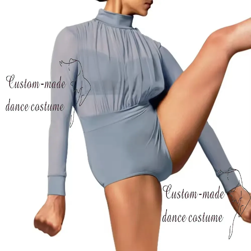 Nuova tuta da allenamento per balletto monopezzo, body elegante per yoga aereo, abbigliamento da allenamento per danza aderente