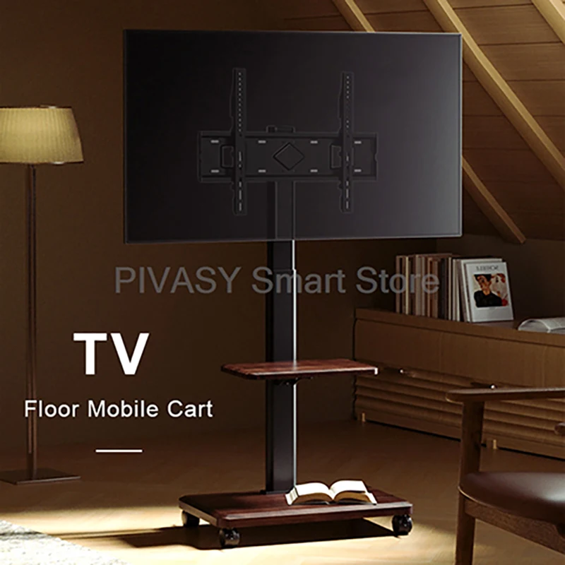 

Универсальная напольная подставка для мобильного телевизора для 32-75 дюймов, большой кронштейн для сенсорного экрана, тележка для монитора, большой размер, поддержка напольной подставки