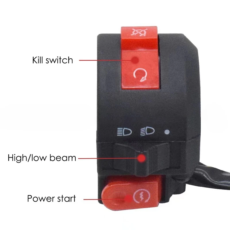 Universal 22Mm Motorcycle Switches Turn Light Headlight Start Buttons  Atv Left Kill Light Starter Switch For 50~150cc