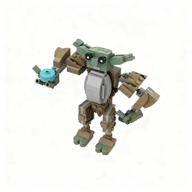 324pcs MOC Star Battle Grogu Mech Model Building Blocks Christmas Gift Brick 3D Education Idea Display Creative Art Assemble