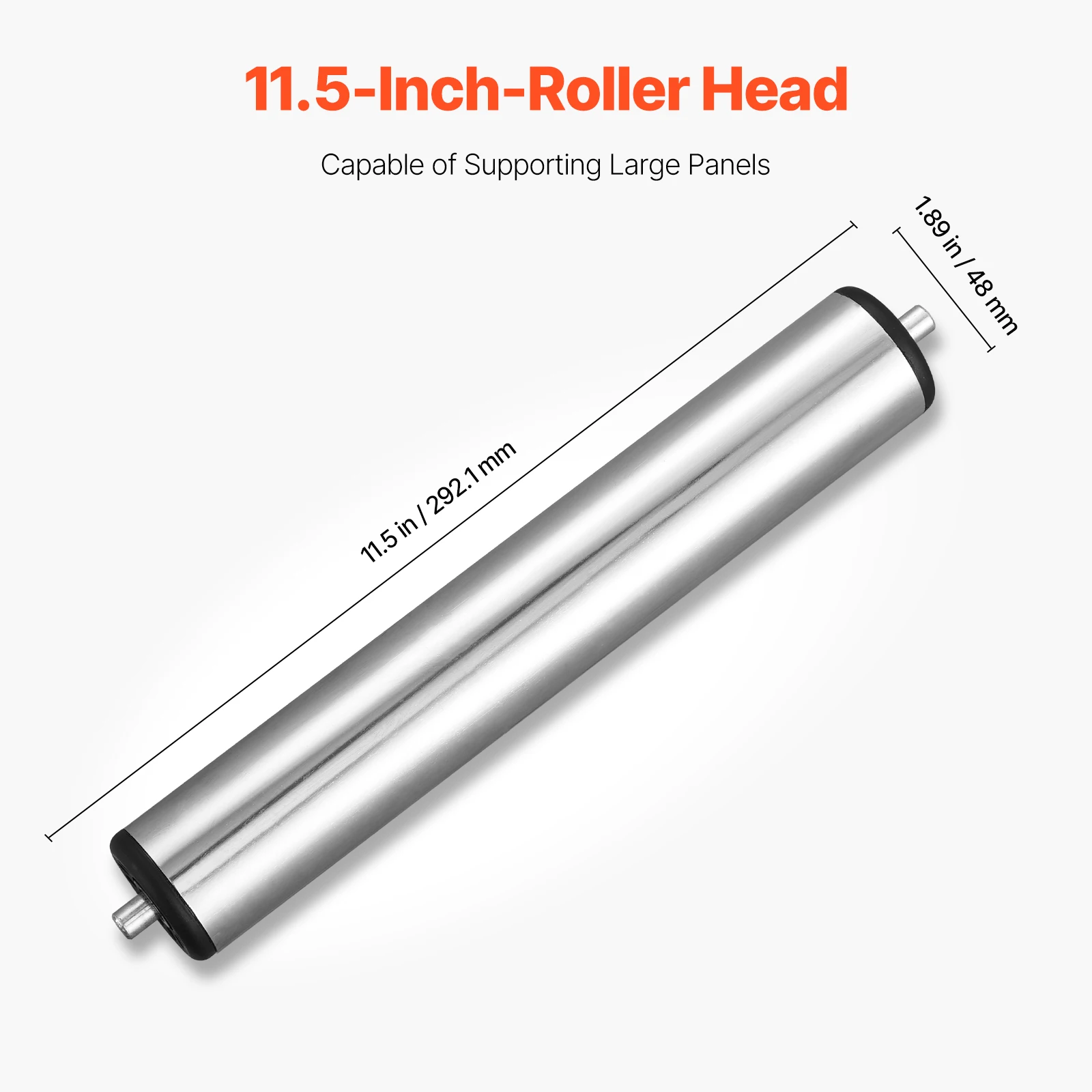 حامل الأسطوانة SucceBuy 250 رطل/135 رطل LBC ارتفاع قابل للتعديل مع رأس دوار من الفولاذ المصقول 11.5 بوصة دعم تمديد النجارة