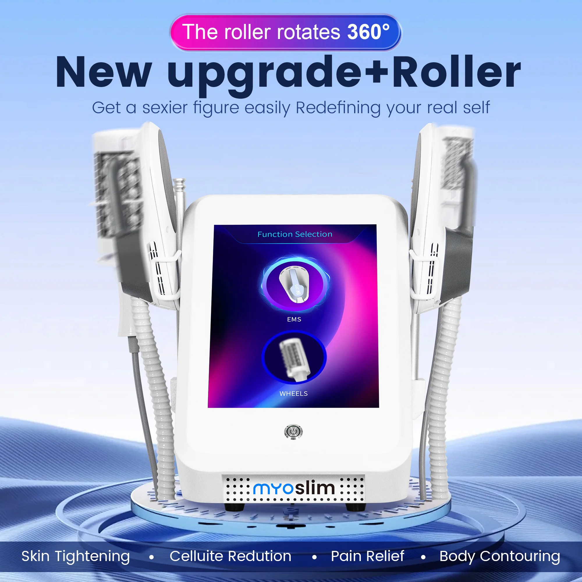Newest Vacuum Inner Ball Roller 360 Degree Rolling Cellulite Massage Weights Loss Machine Body Muscle Body Slimming Fat Removal