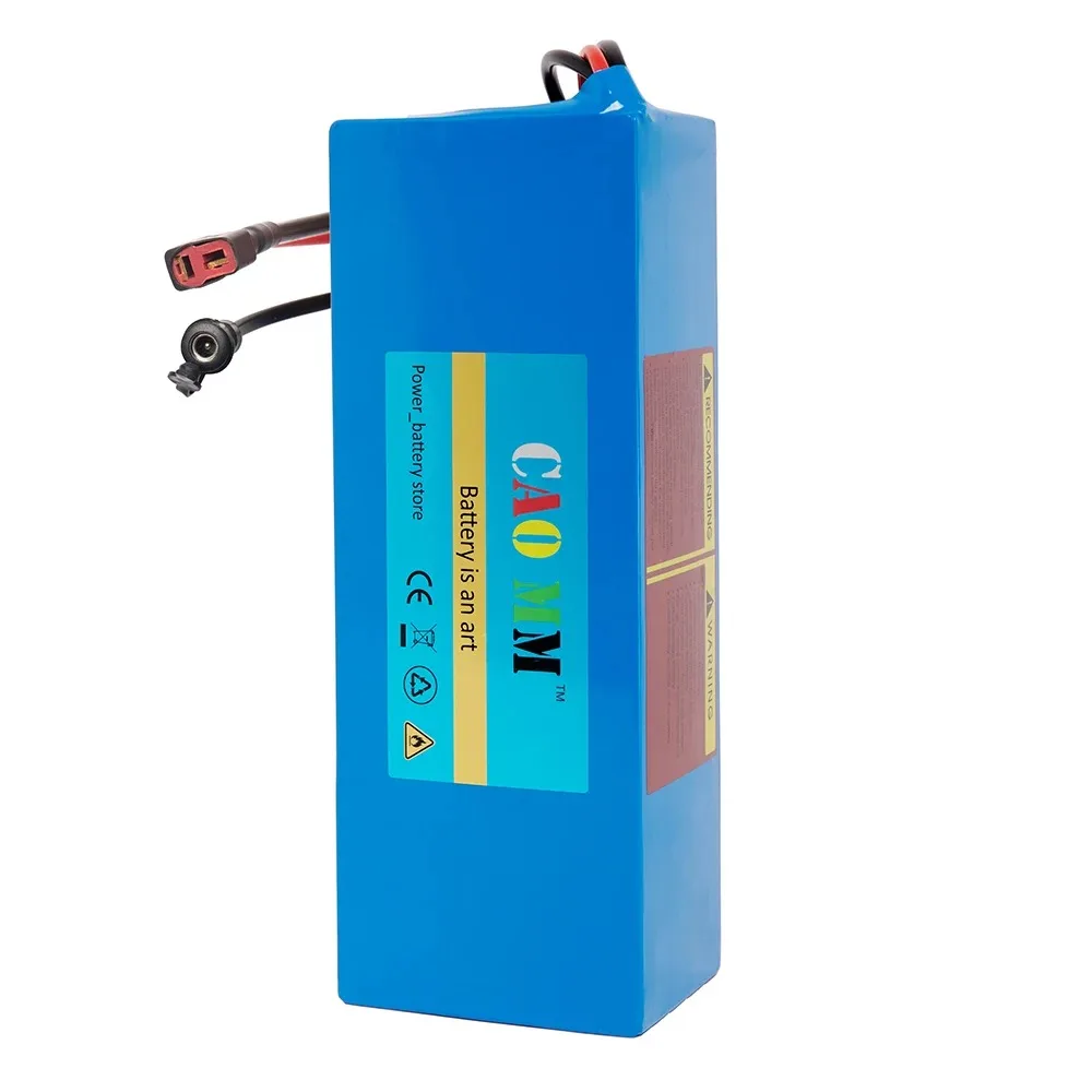 CaoMM-Electric Bike Battery with Charger BMS Protect, 8Ah, 13S3P Lithium Ebike Battery for Scooter, Motorcycle Solar Panels,