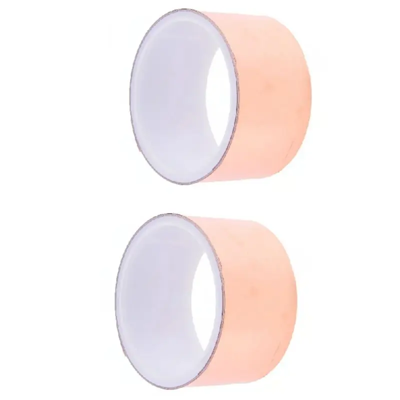 Superior-2Pcs Guitar Coppers Foil Tape 10M Noise Reduction Tape Barrier Tape For Shielding Conductive Adhesive For Electrical Re