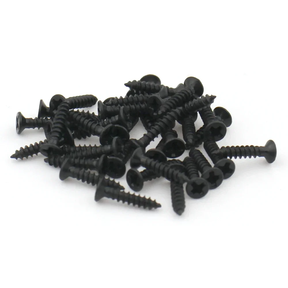 

100/50/20pcs M1 M1.2 M1.4 M1.5 M2 M2.6 M3 M3.5 M4 M5 Cross Black Carbon Steel Phillips Countersunk Flat Head Self-tapping Screw