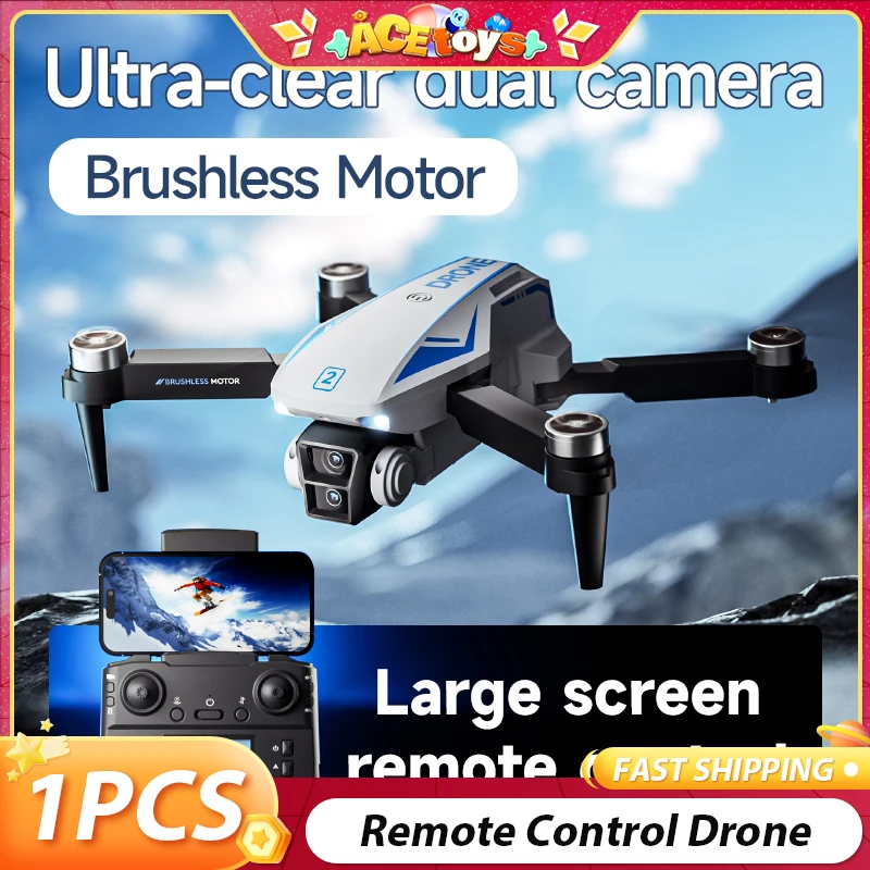 

Remote Control Drone Large Screen Super-Clear Dual Camera 1 Click/WiFi Control Brushless Electric Quadcopter For 14+