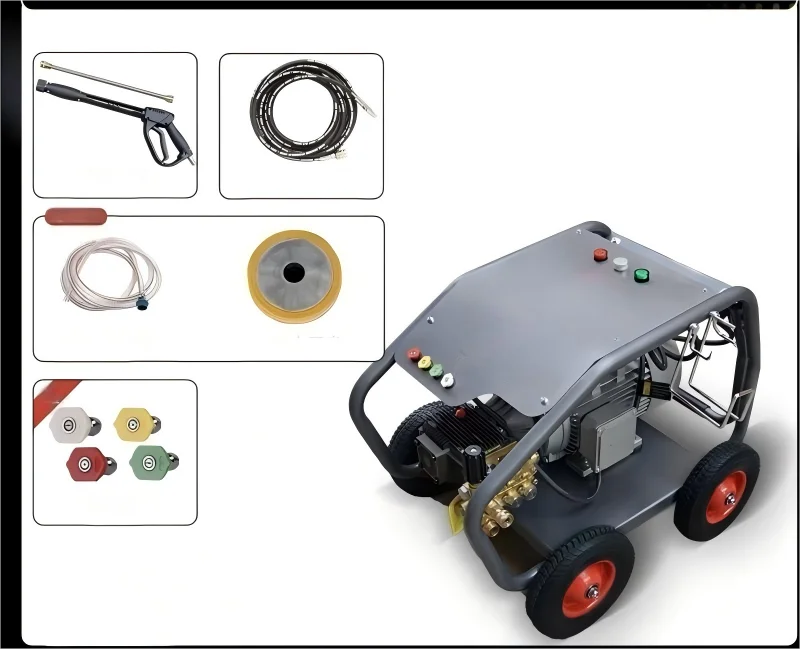 Industrial high-pressure cleaners are equipped with special nozzles for municipal departments to remove graffiti