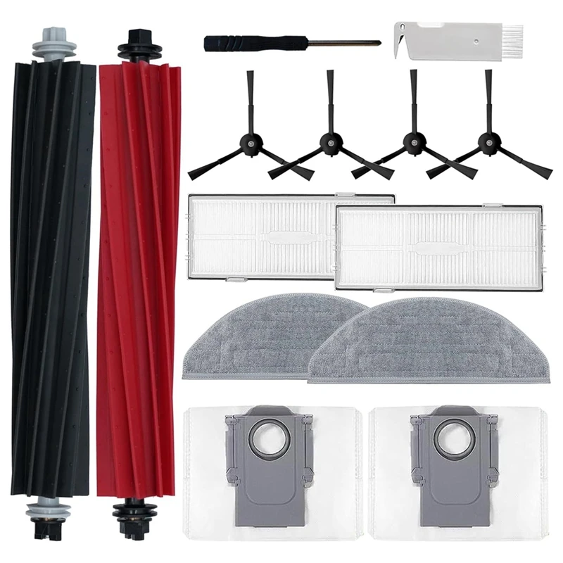 Cepillo Lateral principal, filtros Hepa, bolsas de polvo, paño de mopa, almohadillas, piezas de repuesto de plástico para Robot aspirador Roborock S8 Pro Ultra