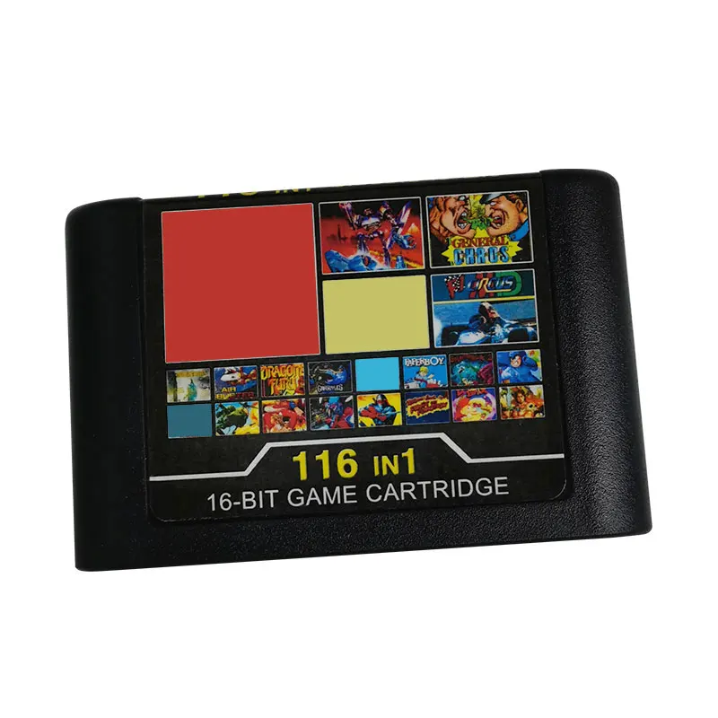 

16 BIT MD Game Card - 116 in 1 Genesis Multicart Cartridge For Classic Mega Drive Original Console | Region Free