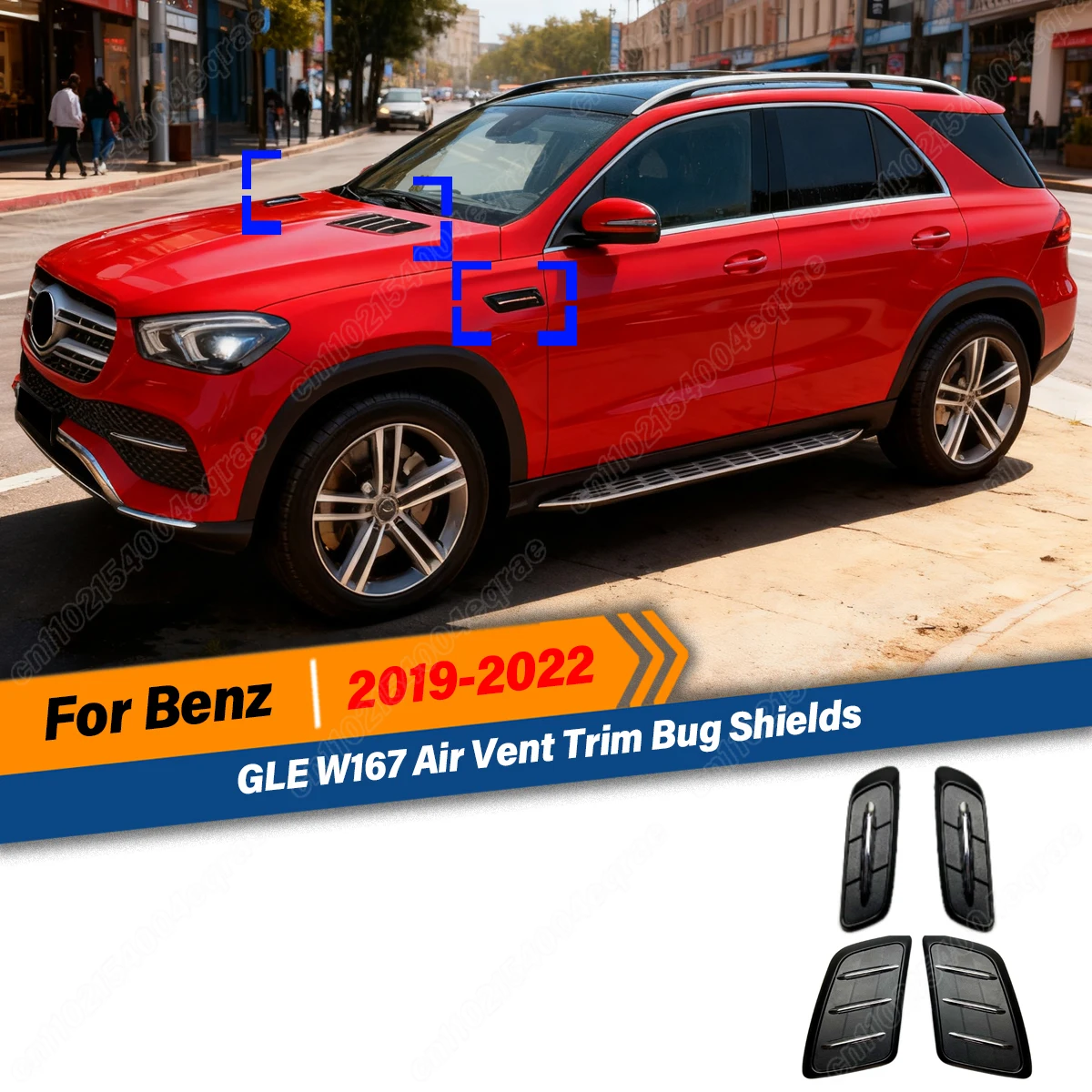 

Для Mercedes Benz GLE W167 2019 2020 2021 2022 2023 2024 2025 передний капот, юбки на крыло, боковой спойлер, накладка на вентиляционное отверстие