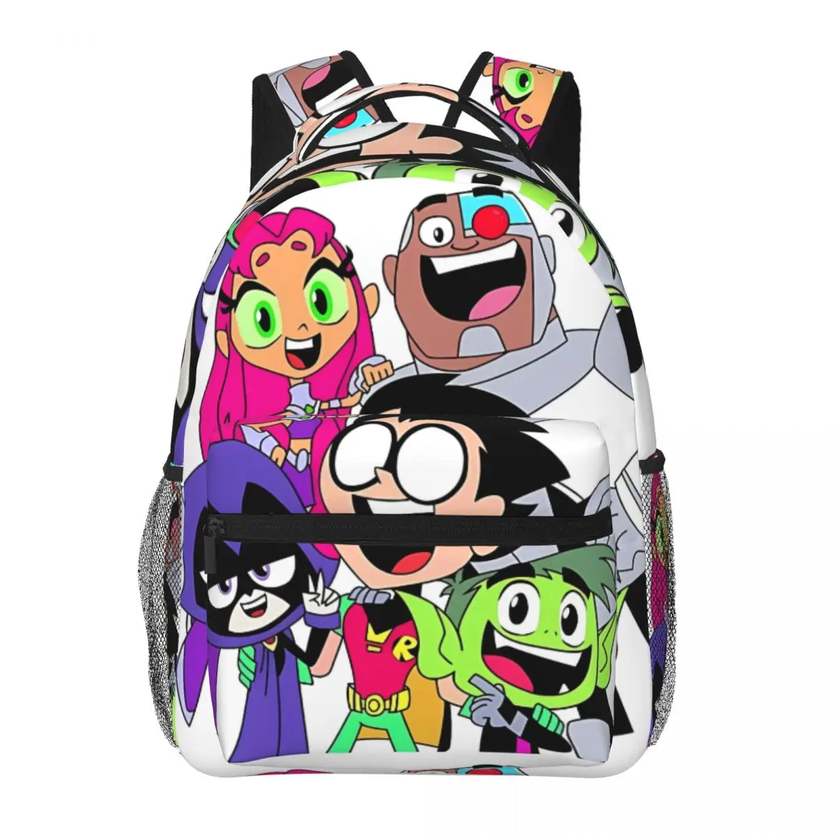 Teen Titans Picture Backpacks Boys Girls Bookbag Casual Children School Bags Laptop Rucksack Shoulder Bag Large Capacity