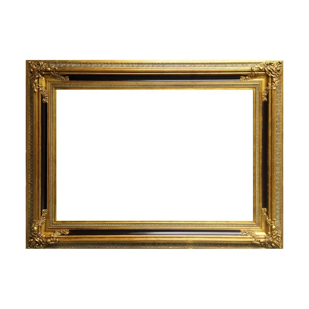 Frame Painting Wooden Gorgeous Rococo Style Large Size Wooden House Decoration SOA Arts Carton or Plank Box 1 Unit Gold, Silver