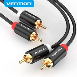 Vention 2 RCA to 2 RCA Cable Male to Male Audio Cable for Home Theater DVD Amplifier TV 1m 2m 3m 5m Cable RCA Gold-Plated Cabo