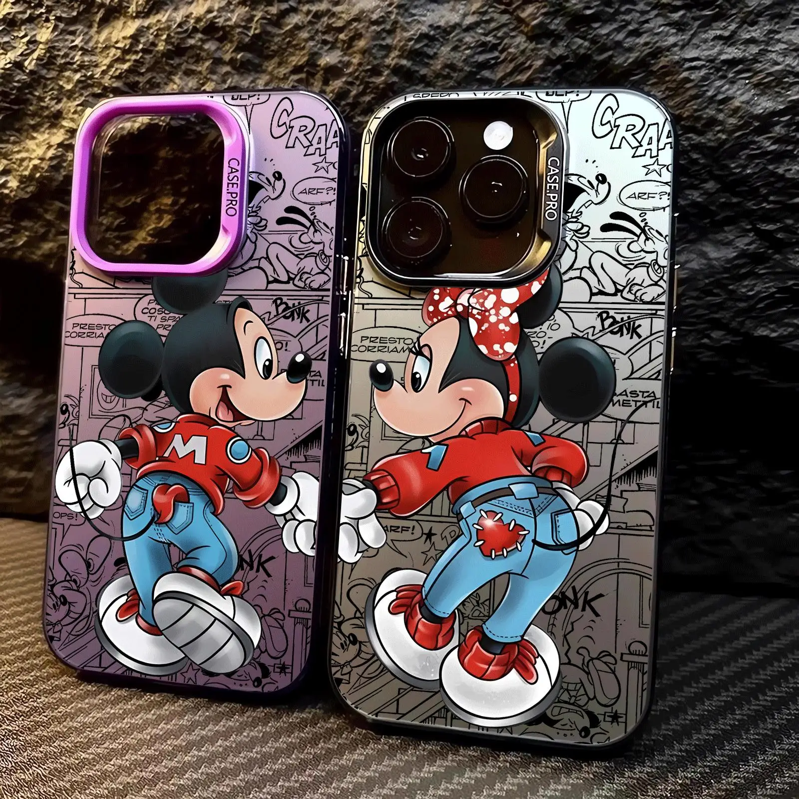 Mickey Mouse Love Minnie Phone Case for iPhone 15 Pro Max 12 Pro X 11 13 14 Plus XS Max XR 14 Fashion TPU Silicone Soft Cover