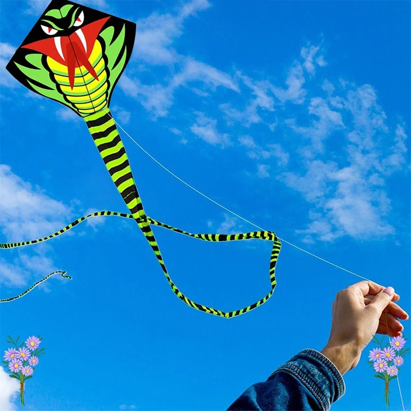 Groene Slangvlieger 2025, Nieuwjaar van de Slang, gemakkelijk te vliegen, grote draagbare cartoonvlieger voor ouder-kind buitensportspeelgoed