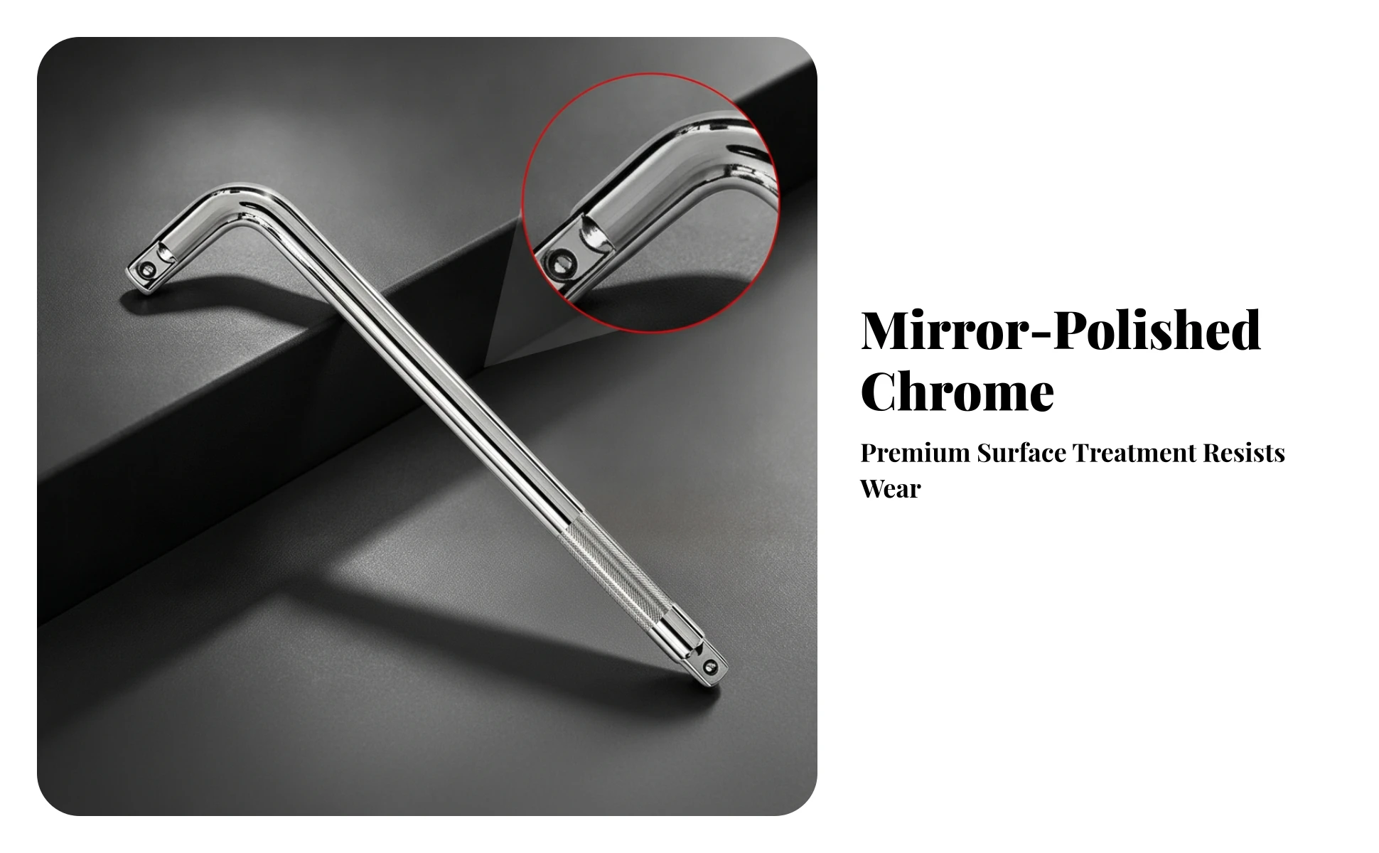 Socket Drive Bar Heavy-Duty Extension Bar with Knurled Grip Hand Tool Tight Confined Areas Mirror-Polished for Mechanics Socket Drive Bar Heavy-Duty Extension Bar with Knurled Grip Hand Tool Tight Confined Areas Mirror-Polished for Mechanics