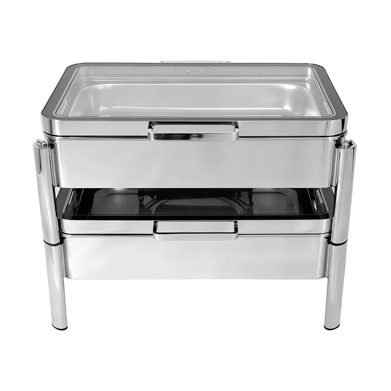 Commercial Buffetware Chafer Sets 9L Full Size Stackable Buffet Chafing Dish Stainless Steel 201 Temperature Control