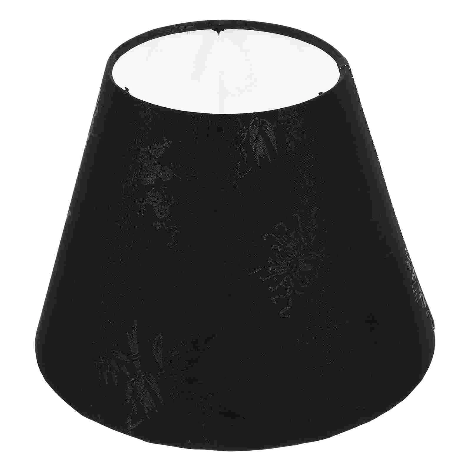 

Mini Lamp Shades Fabric Lampshade Desk Light Fashion Embroidered Black Dustproof