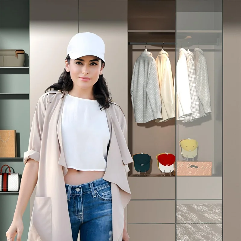 AB35-Hat Rack, 1Pcs No Install Acrylic Hat Organizer For 7 Baseball Caps,Hat Racks For Baseball,Transparent