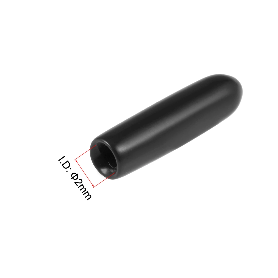 20Pcs Black Rubber End Caps 2-36mm ID Vinyl Round Tube Bolt Cap Cover Thread Protectors image 3