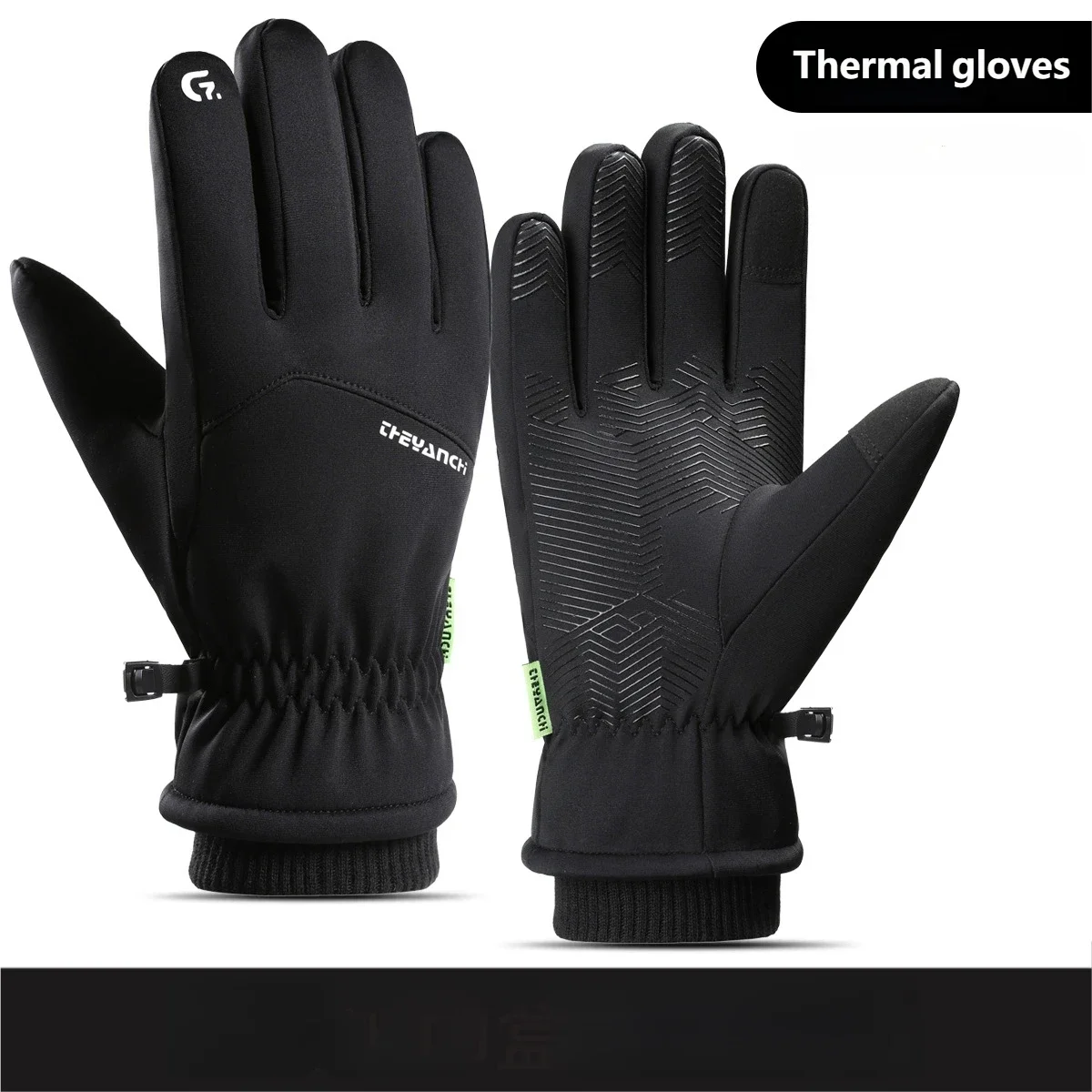 

Effortless Control Anti-Slip Touch Gloves, Thick Lining & Windproof, Knit Cuff, Your Reliable Partner for Skiing & Commute Rides