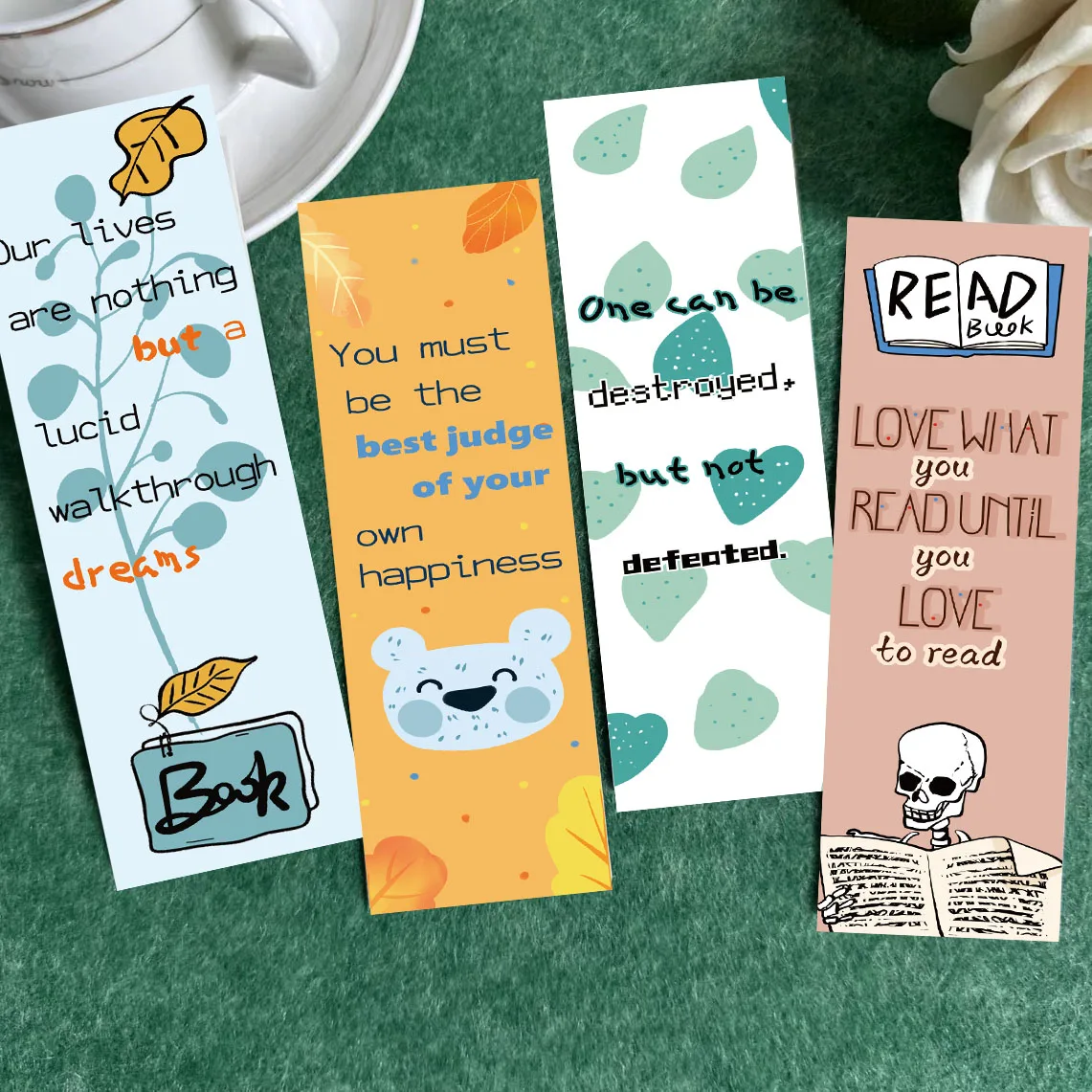 30Pcs Reading Theme Bookmarks Students Use Creative Gifts Decorate DIY Pages Bookmarks Simple Pages Books Label Paper Cards