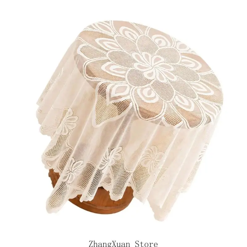 Polyester-Tischdecke mit Blumenmuster für Haushaltstischplatte 3XUF – Detail 9
