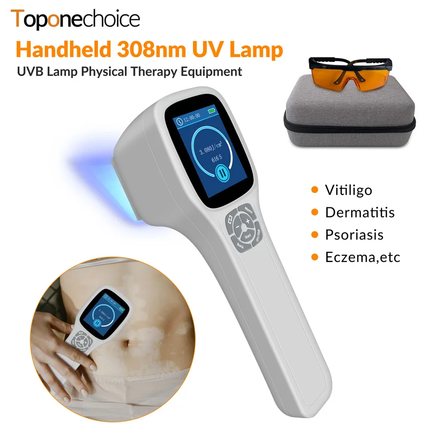 

49pcs Diodes Psoriasis Vitiligo White Spots Skin Disease Therapy Lamp 308nm Ultraviolet Phototherapy Instrument UVB Light