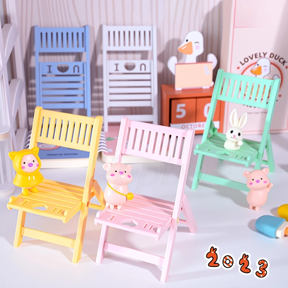 Foldable Color Phone Holder Mini Beach Chair Stand Multi Angle Portable Bracket Universal Desktop Support for Phone Tablet