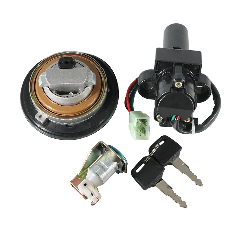 Motorrad Zündschloss Kraftstoff Lock Gas Tank Sitz Abdeckung Schlösser Umfassen Schlüssel Für Honda X4 CB1300 1997 1998- 2000 motor Zubehör – Detail 1