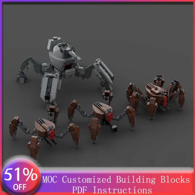 

Набор для сборки модели дроида из 455 деталей «Космические войны», 3 модуля, MOC, модульный конструктор, развивающий технологический дизайн, популярная игрушка для самостоятельной сборки, подарок на праздник