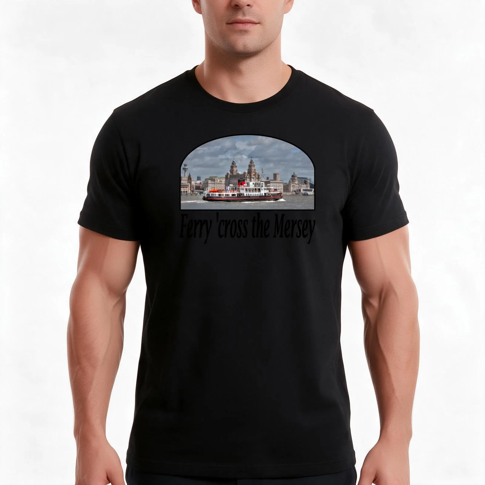 Ferry 'cross the Mersey T-Shirt Summer Casual Cotton Tee Oversized Streetwear Tops Vintage Graphic Print Unisex Men Women