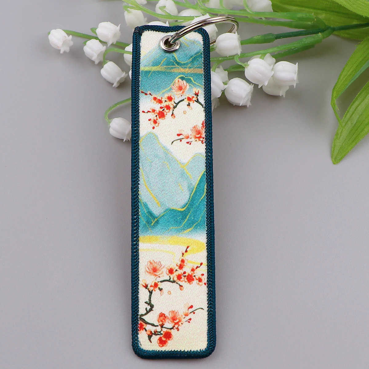 Art Painting Keychain for Cars Backpack Key Holders Fashion Embroidery Keyrings Key Tag Jet Tag Accessories Gifts