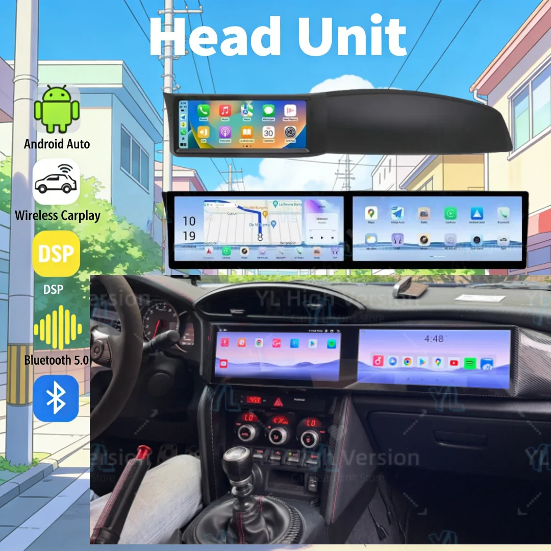 

Автомагнитола CY 12.3" с Android 13, GPS, мультимедиа, стерео, для Toyota 86, Subaru BRZ 2012-2021, CarPlay, сенсорный экран, DSP