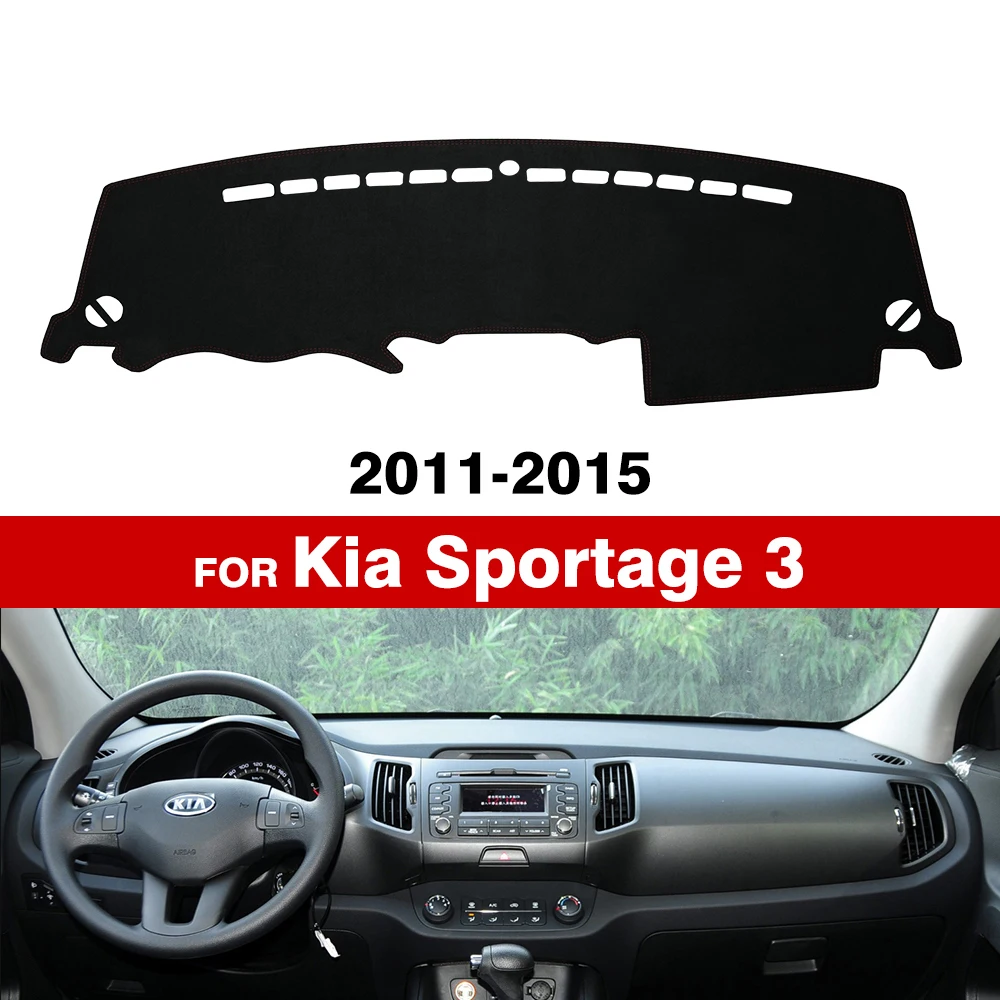 For Kia Sportage 3 2011 2012 2013 2014 2015 Dash Mat Sun Shade Anti-UV Carpets Car Accessories Car Dashboard Cover