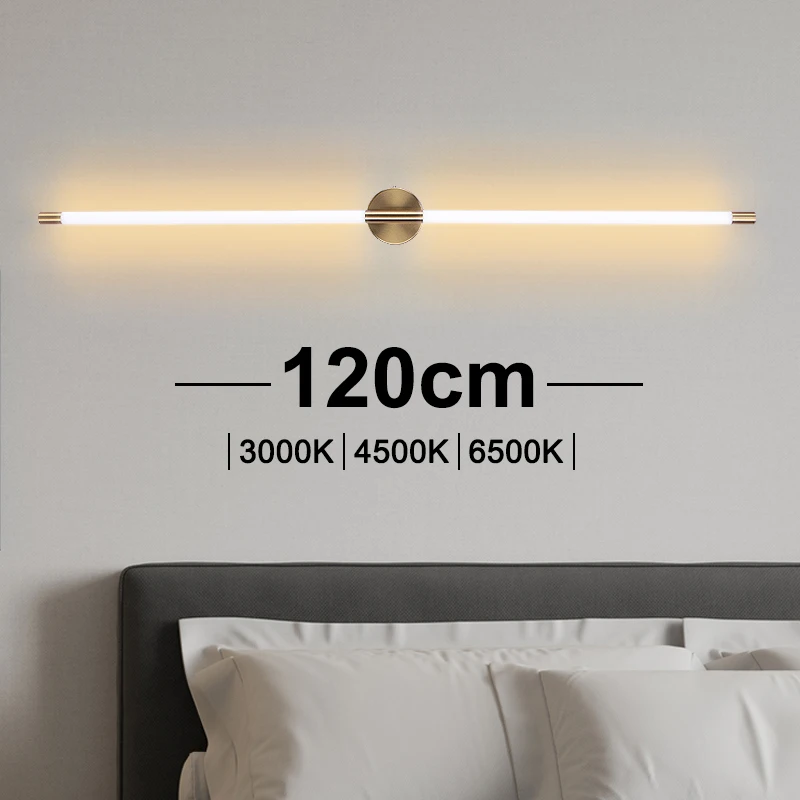 

120cm Indoor LED Wall Light Living Room Bedroom Entryway Corridor Long Strip Indoor Acrylic Home Decor Lighting Fixture AC220v