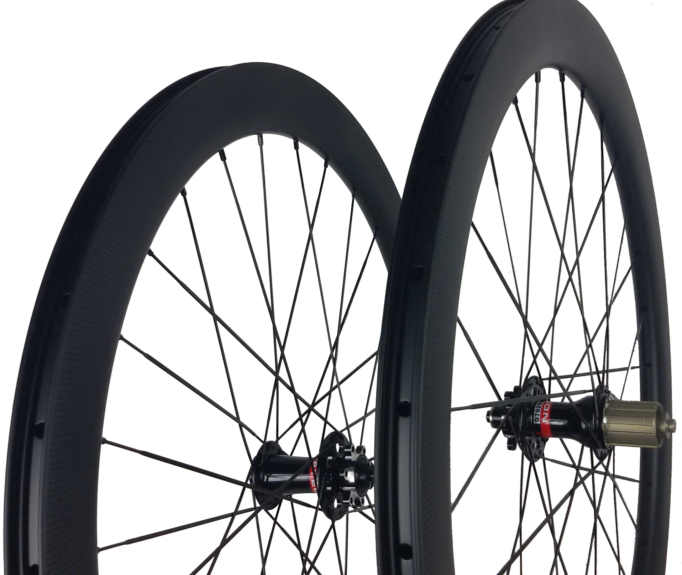 

700C OEM Carbon Disc Brake Wheels 58mm Clincher Tubeless Compatible 28mm Width Rim Quick Speed Wheelset With Novatec Bearing Hub