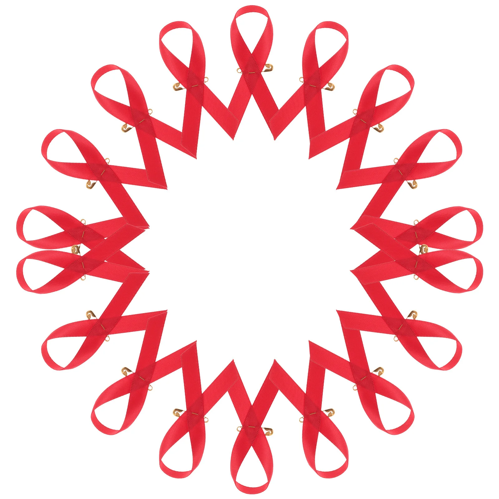 

200pcs Red Ribbon Pin Breast Cancer Awareness Brooch Lightweight Bright Red Lapel For Charity Fundraising Volunteer Events