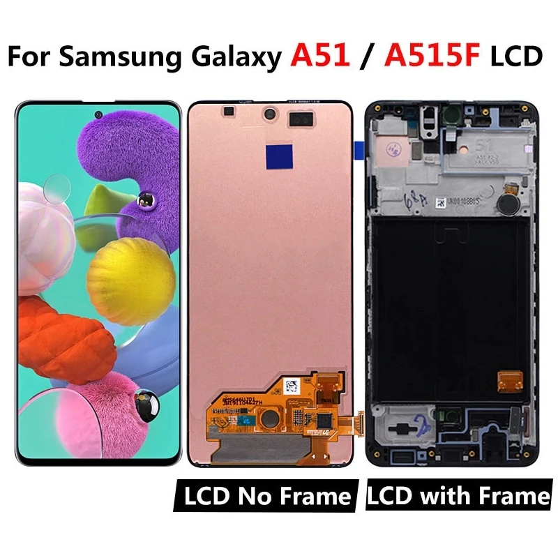Новый контактный экран дисплея для Samsung Galaxy A51 LCD A515 A515F A515FD ЖК-дисплей
