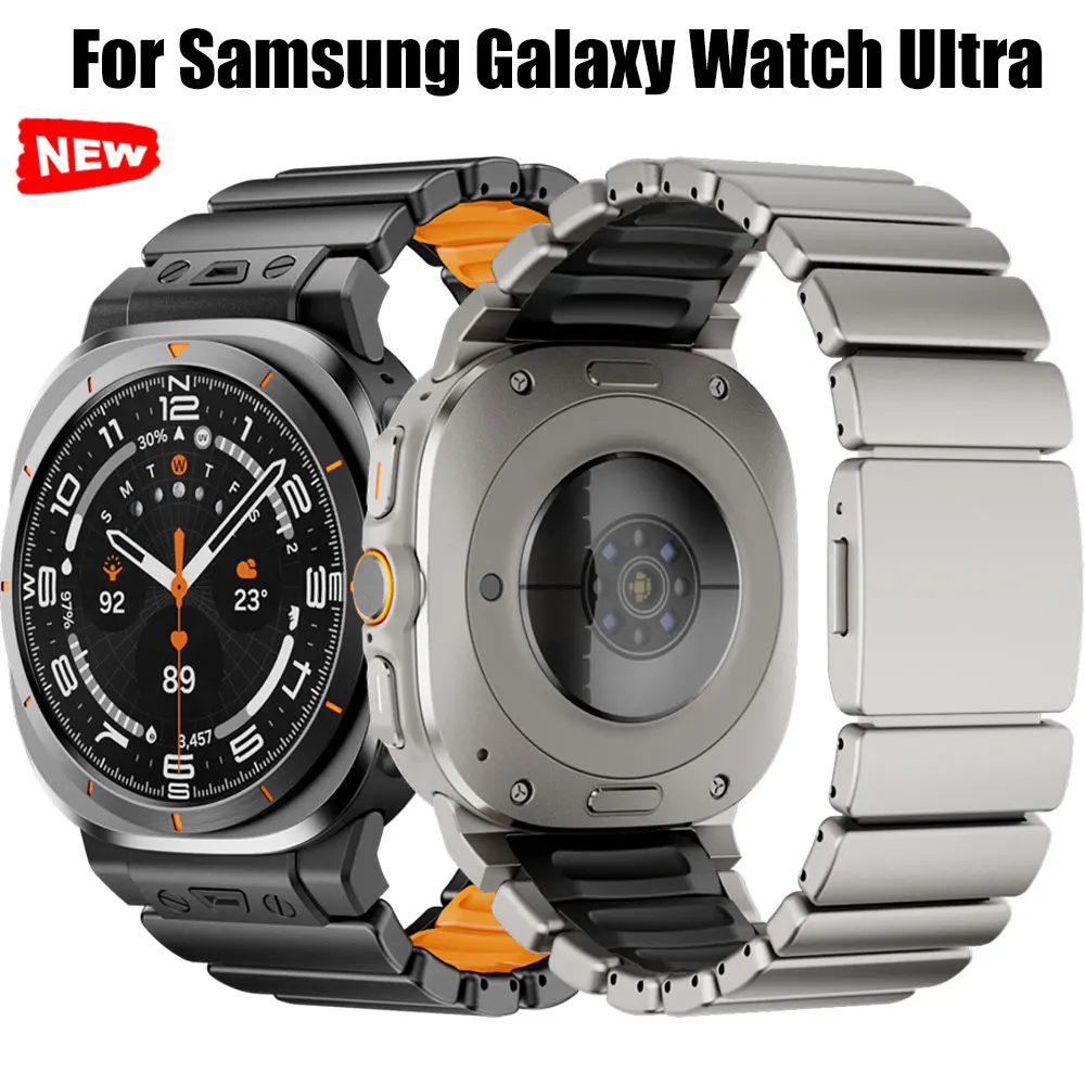 

Stainless Steel Band For Samsung Galaxy Watch Ultra47mm Strap Metal Watchband For Galaxy Watch Ultra 2024 2025 Magnetic Bracelet