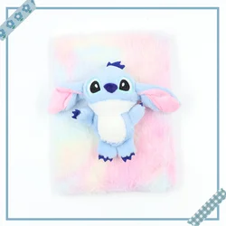 Disney Stitch Notebook Lilo & Stitch Plush Cartoon Hand Book With High Value Girl Heart Super Cute Notebook Student Stationery