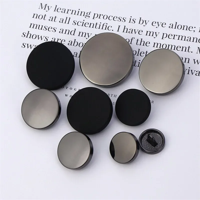 Fashionable Flat Metal Buttons for Women and Men\'s Shirts, Suits, DIY Sewing Accessories, 10PCs, 15mm, 20mm, 25mm