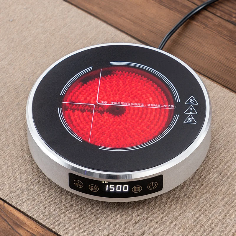 1500W Electric Ceramic Stove Smart Tea Stove 8 Gear Boiling Water Heater Portable Coffee Electric Hot Plates Auto Keep Warm 220V