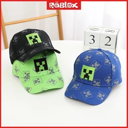 Roblox New Cartoon Printed Children Cap Baseball Cap Spring and Autumn New Baby Cartoon Cap Korean Version Visor Hat Kids Gift