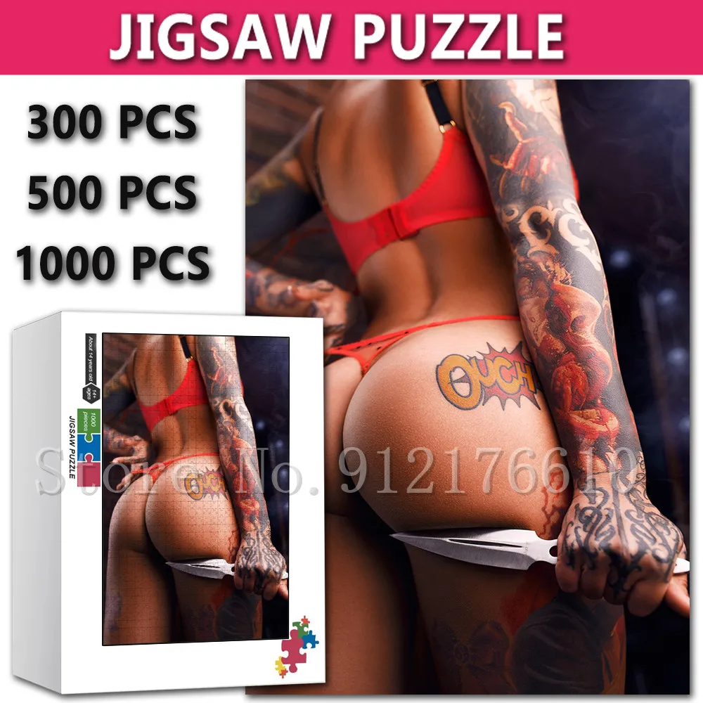 

Fashion Decor Jigsaw Puzzles 300/500/1000 Pieces Sexy Naked Girl Puzzle for Adult Game Toys Decompress Educational Gifts