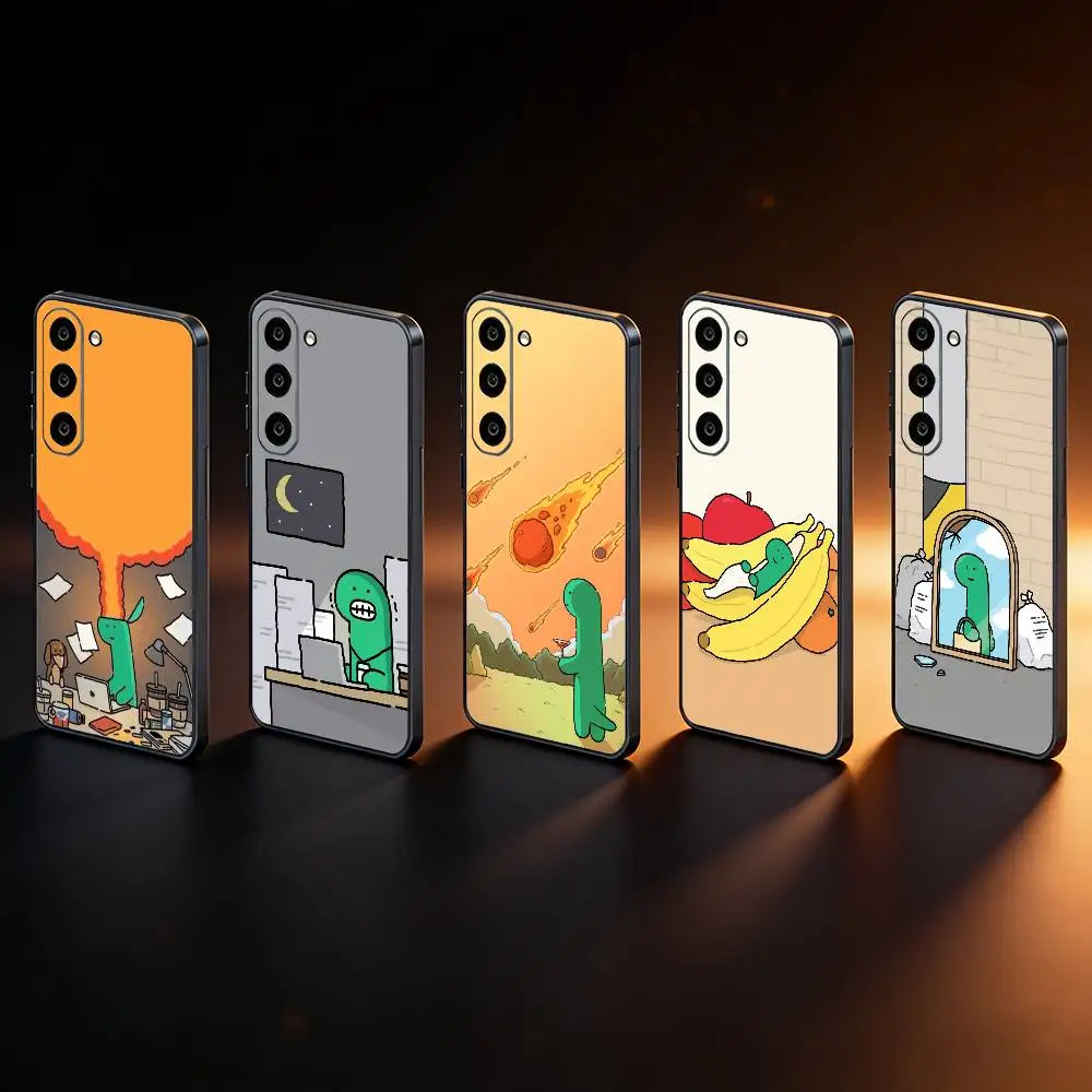 

JOGUMAN Studio Dinosaur Cut Phone Case For Samsung Galaxy A73,A72,A71,A70,A53,A52,A51,Others Soft Black Cover