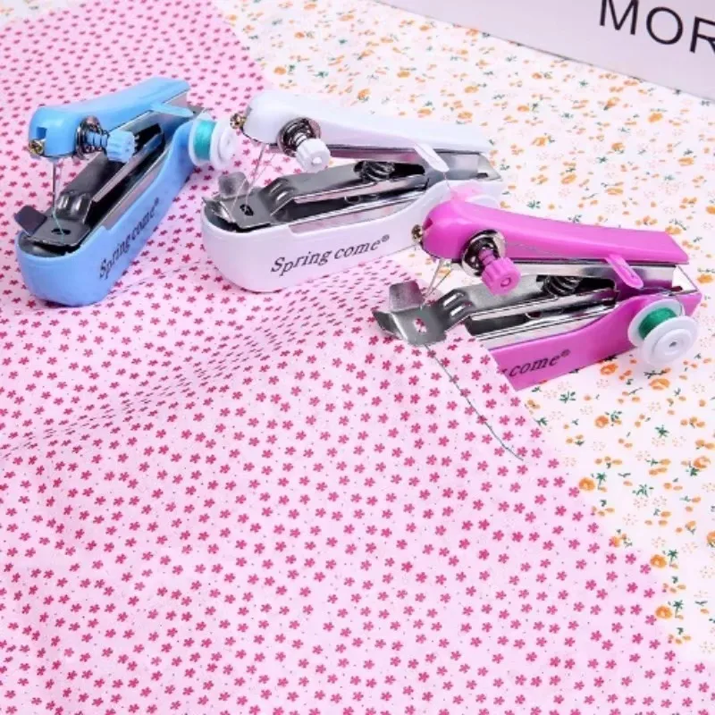 

Portable Sewing Machine Mini Manual Handy Needlework Cordless Tools Stitch Sew Clothes Fabric Electric Sewing Machine Household