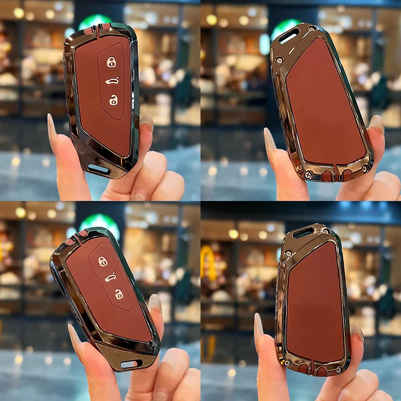 حافظة مفاتيح السيارة غطاء حامل فوب لسيارة Volkswagen VW ID.3 ID.4 Golf Mk8 GTI GTD R Atlas Cross Sport Passat ملحقات السيارة #5