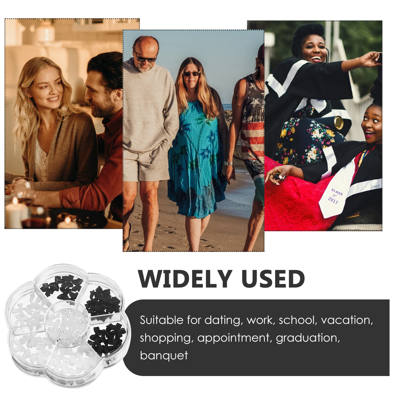 1박스 3D 리본 진주 장식품 DIY 매니큐어 패치 아트 데코 손톱 장식 네일 쥬얼리 용품 네일 아트 장식품